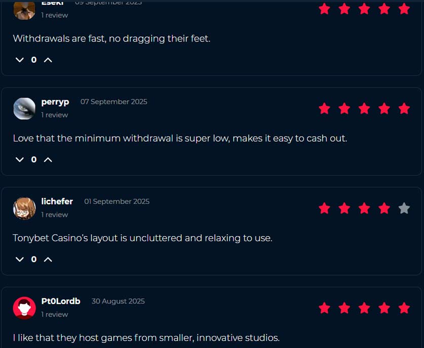 CasinosInCanada report that TonyBet